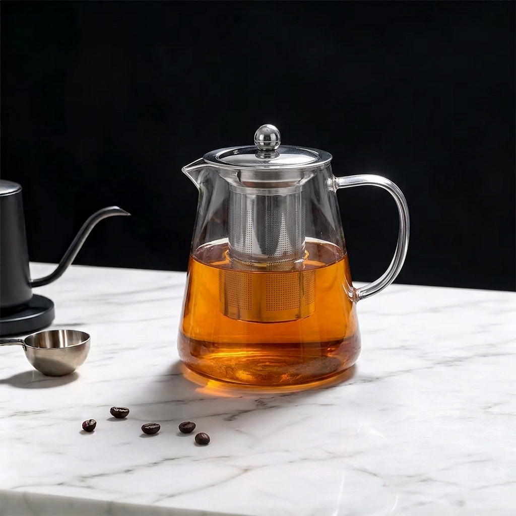 Théière en verre avec infuseur intégré — 400 à 1350ml