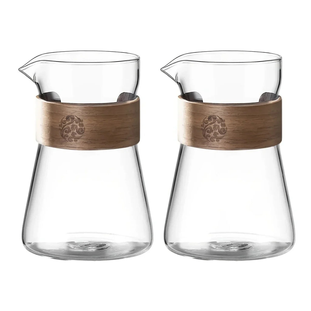 Carafe à café en verre 500 ml — collier bois