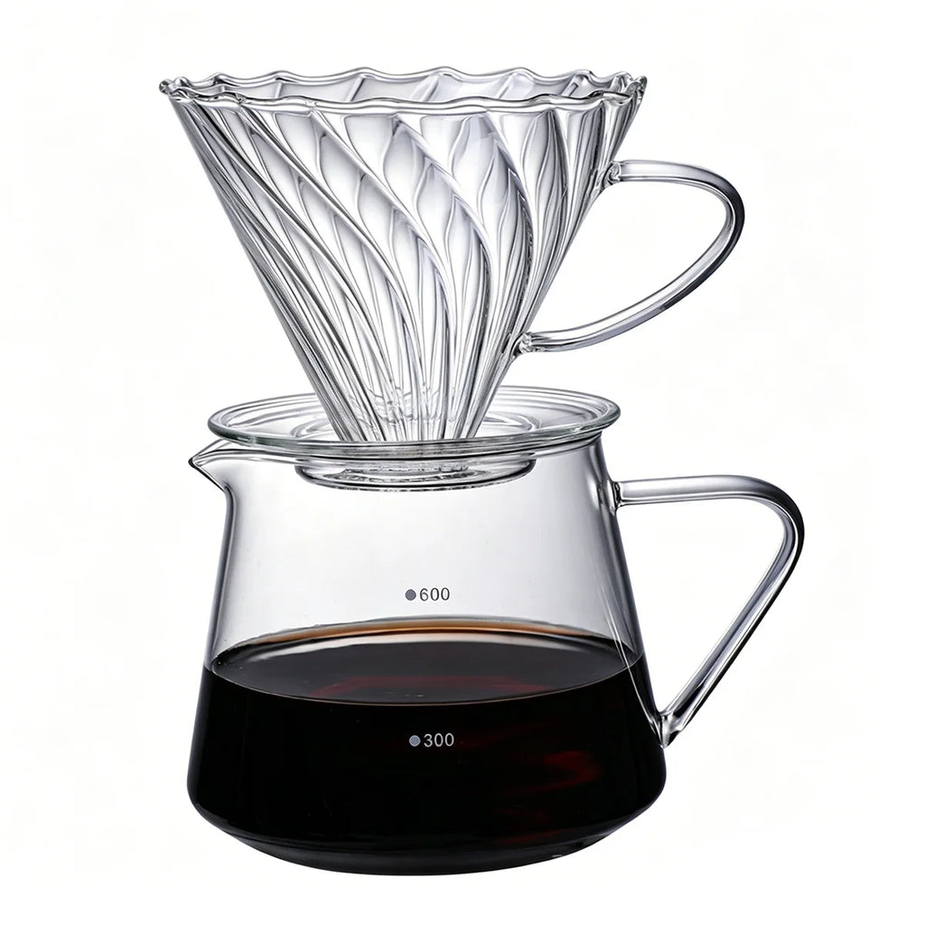 Kit Barista complet — Dripper & Serveur en verre 600ml