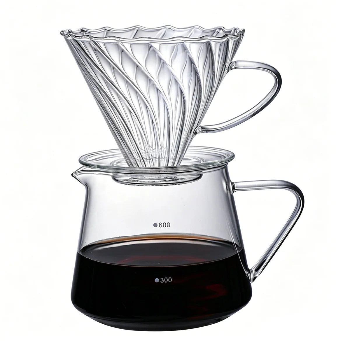 Kit Barista complet — Dripper & Serveur en verre 600ml